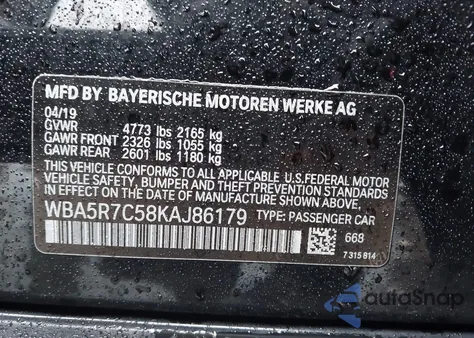 2019 BMW 330I xDrive z USA, uszkodzony, nr VIN WBA5R7C58KAJ86179